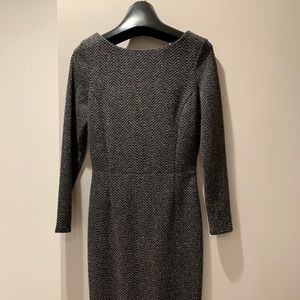 BANANA REPUBLIC dress, gray, textured